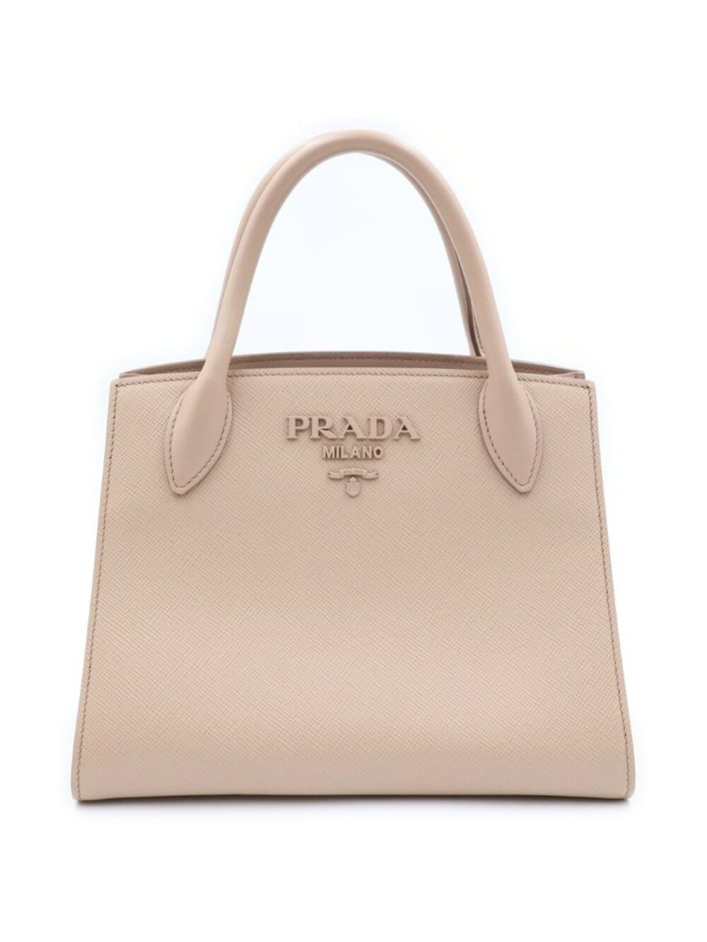 Prada Monochrome Small Handbag 2-Way Back Saffiano Leather Pink